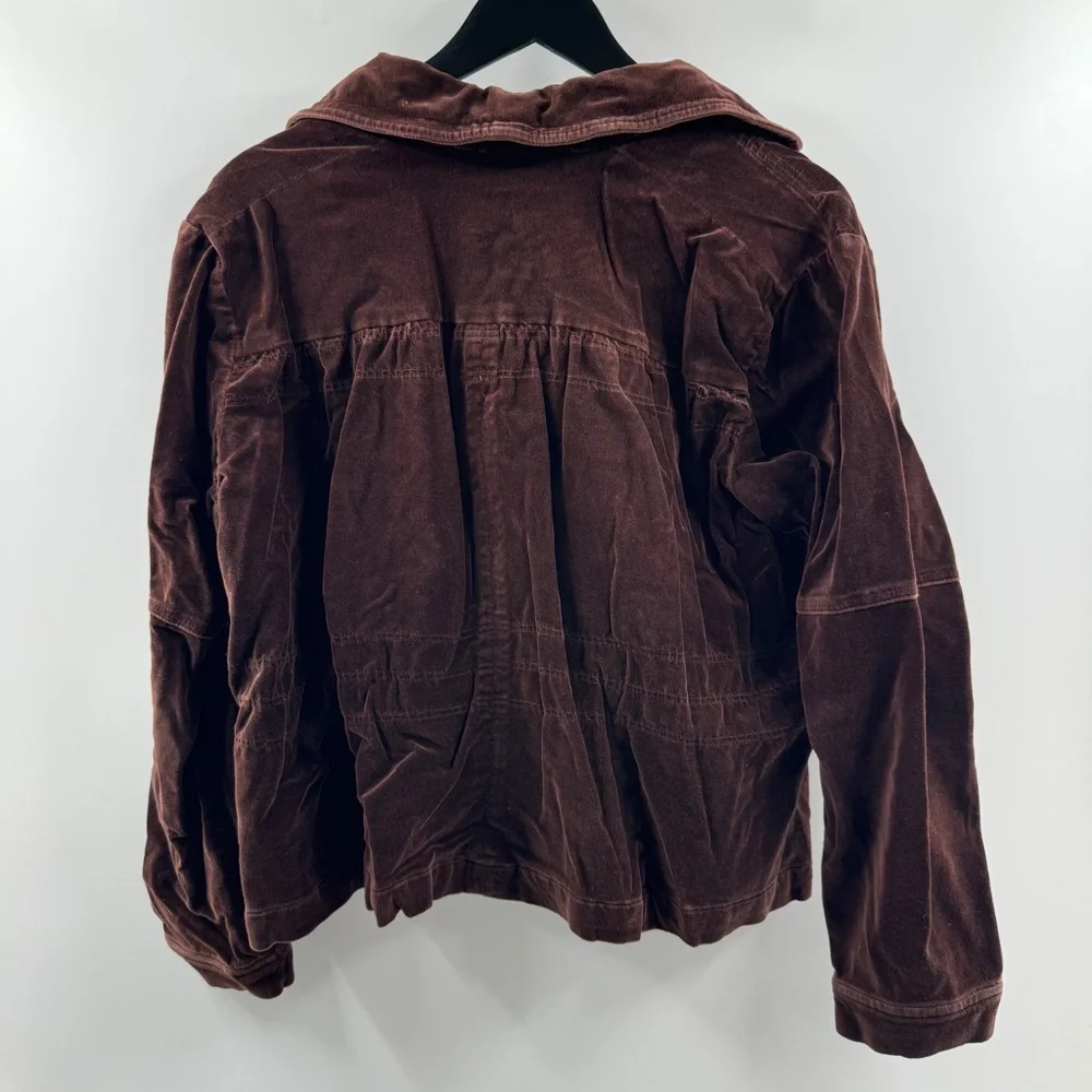 Joan Rivers Brown Textured Button-Up Top Size Large - Picture 5 of 8